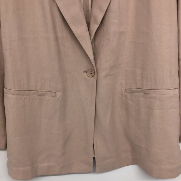 Nordstrom's Chelsea28 Beige Pale Pink Oversized lightweight Blazer size LG - Picture 6 of 16